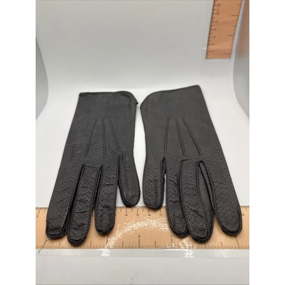 Vintage Gray Made In Italy Gloves‎ - M Unlined